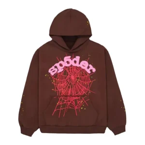 Brown Sp5der Web Hoodie