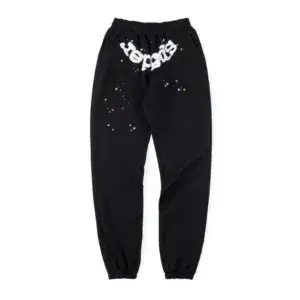 Classic Flame LOGO Graffiti Sp5der Sweatpant - Black