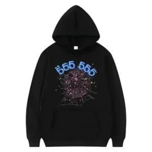 Sp5der 555555 Angel Number Hoodie - Black