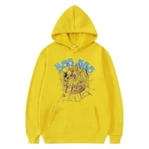 Sp5der 555555 Angel Number Yellow Hoodie