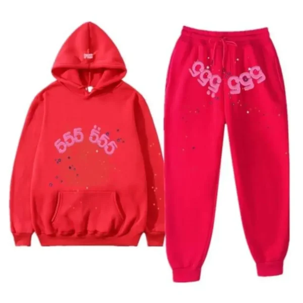 Sp5der Worldwide Red Angel Number 555 Tracksuit