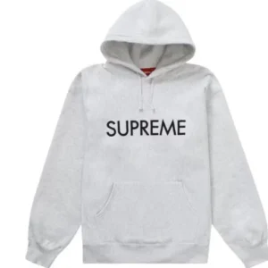 Supreme Capital Logo Hoodie - White